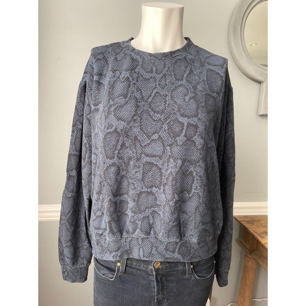Sundry Python Crop Blouson Sweatshirt - Size 1 S - image 1